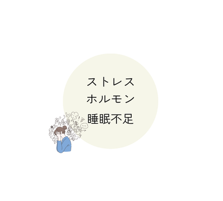 ストレス、ホルモン、睡眠不足が悪影響に